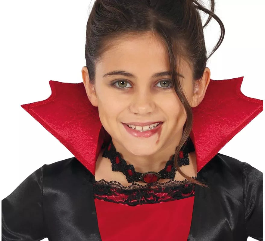 Disfraz de Vampiresa burdeos para niña