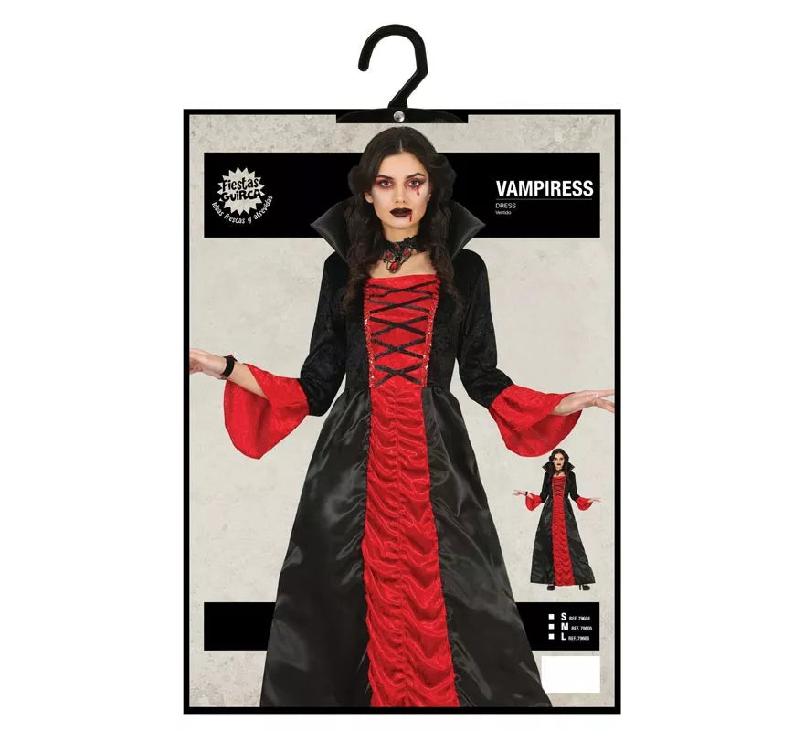 Disfraz de Vampiresa Clásica Roja para mujer