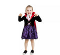 Disfraz de Vampiresa clásico con capa y cuello para bebé y niña