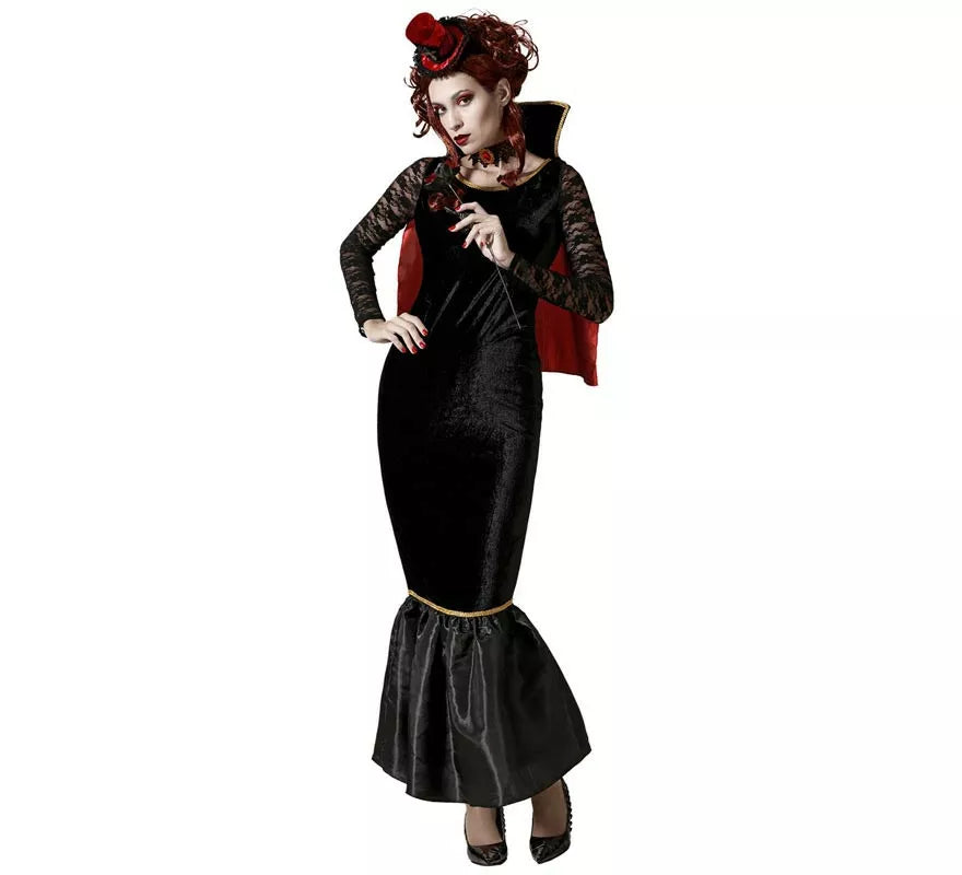 Disfraz de Vampiresa con capa para mujer