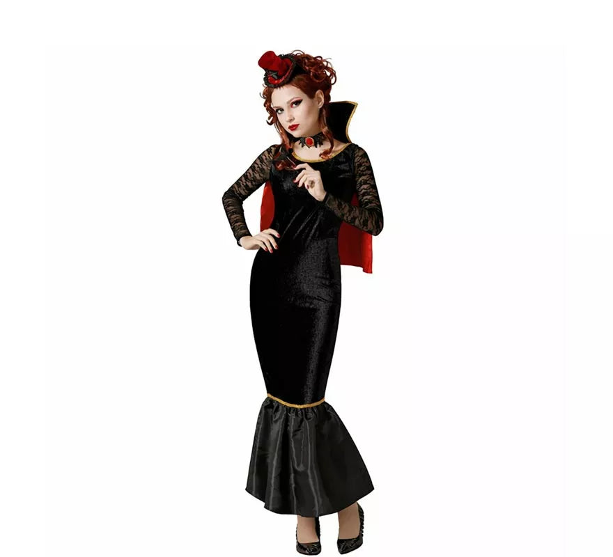 Disfraz de Vampiresa con capa para mujer