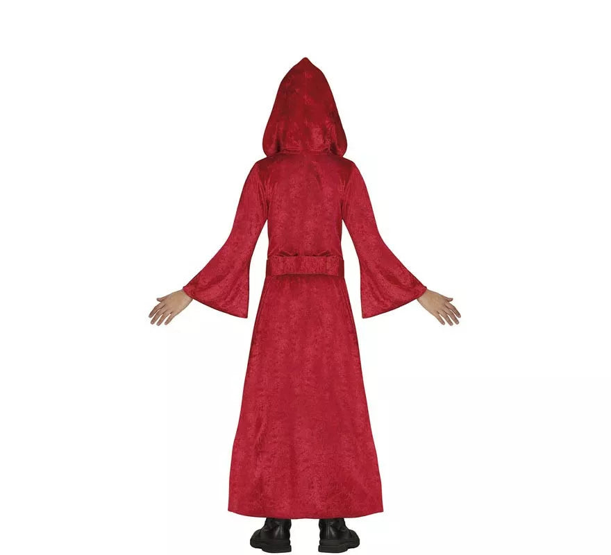 Disfraz de Vampiresa con capucha roja para niña