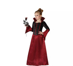 Vampire Costume with Collar for Girl