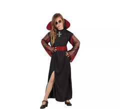 Vampire Costume with Collar for Girl
