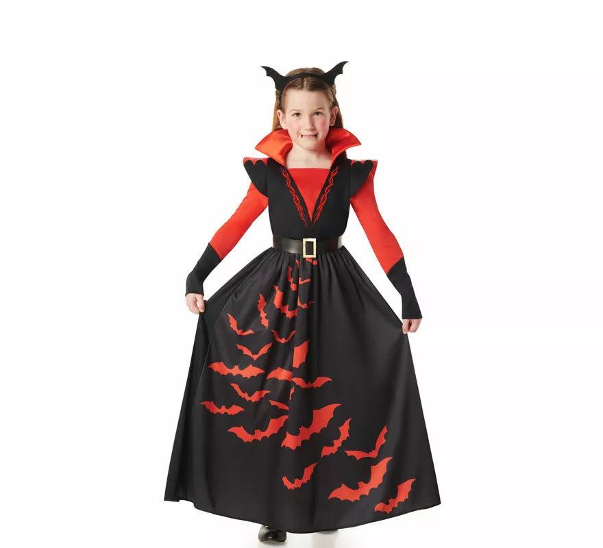 Disfraz de Vampiresa con Diadema para niña