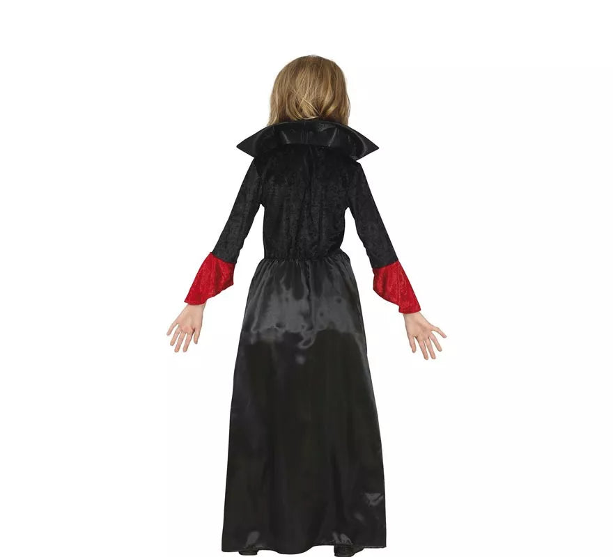 Disfraz de Vampiresa con vestido largo para niña