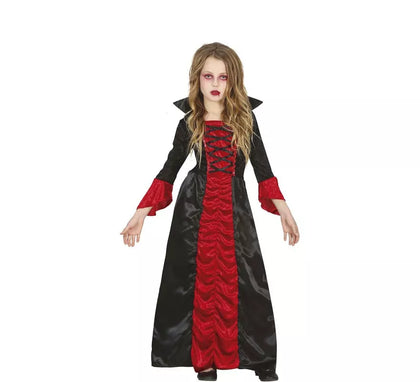 Disfraz de Vampiresa con vestido largo para niña