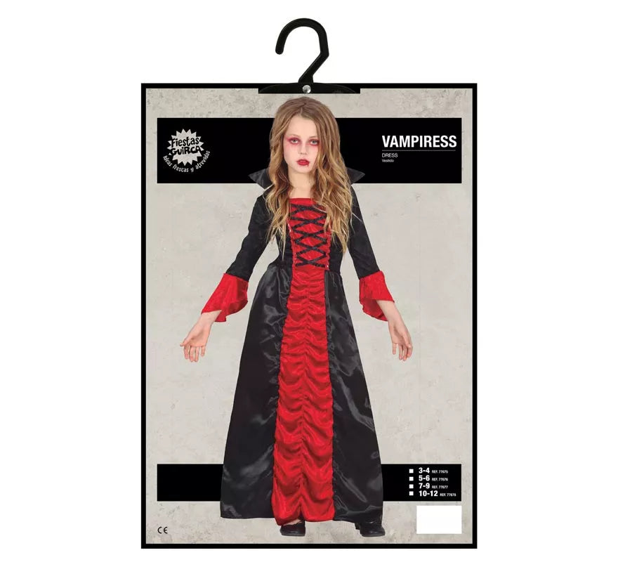 Translation missing: en.Disfraz de Vampiresa con vestido largo para niña