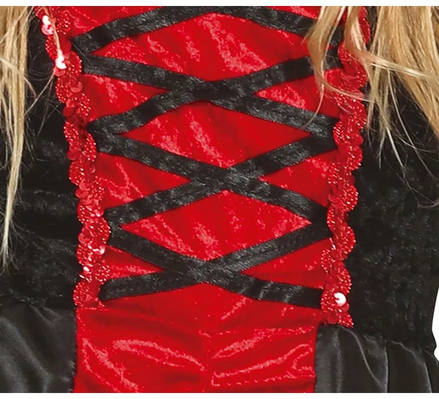 Disfraz de Vampiresa con vestido largo para niña