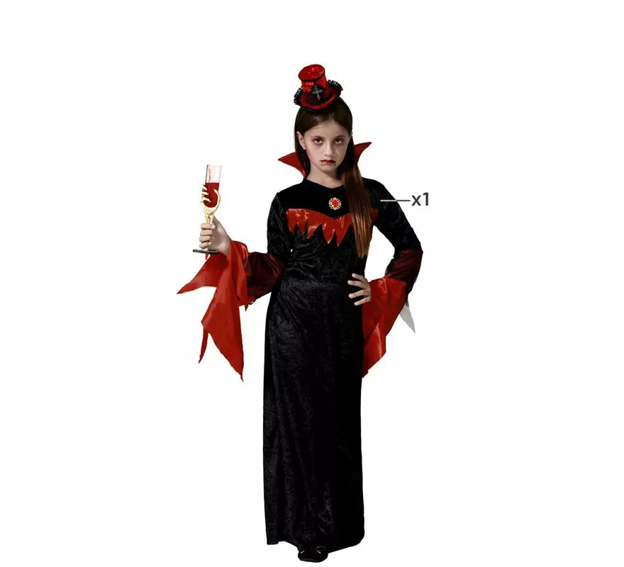Disfraz de Vampiresa Elegante para niña