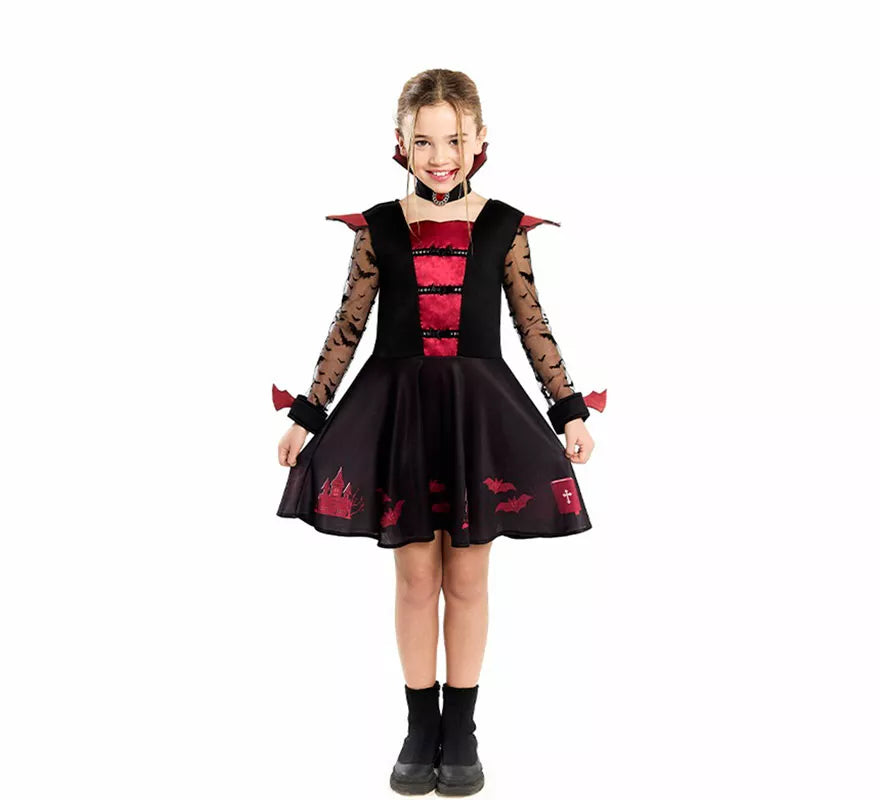 Disfraz de Vampiresa Elegante para niña