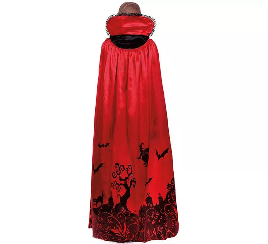 Disfraz de Vampiresa Estampado Deluxe para mujer
