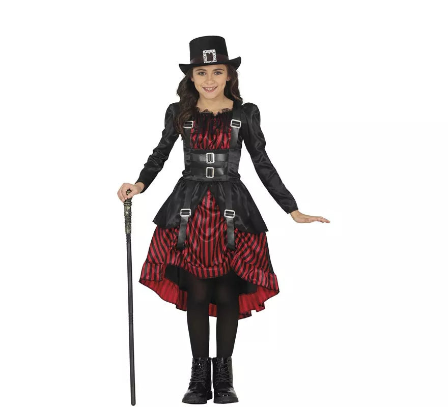 Translation missing: en.Disfraz de Vampiresa Gótica Steampunk para niña