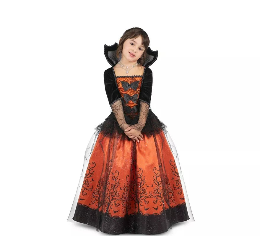 Disfraz de Vampiresa Reina de Halloween para niña