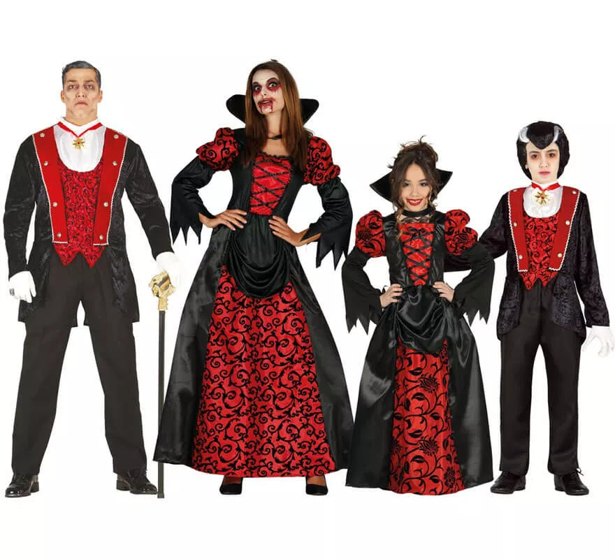 Disfraz de Vampiresa Roja para niña