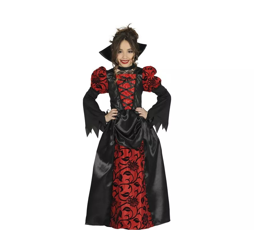 Disfraz de Vampiresa Roja para niña
