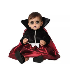 Red and black vampire costume for baby and children