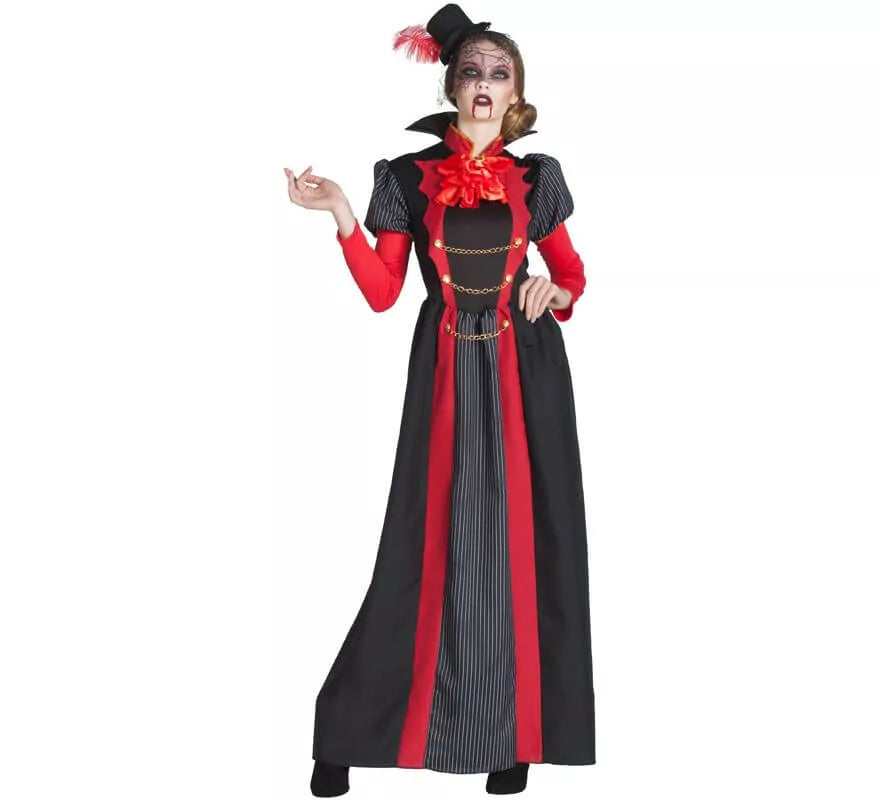 Translation missing: en.Disfraz de Vampiresa Victoriana Roja para mujer