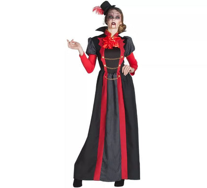 Disfraz de Vampiresa Victoriana Roja para mujer