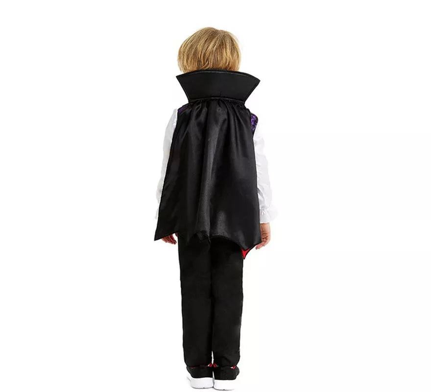 Translation missing: en.Disfraz de Vampiro clásico con capa y cuello para bebé y niño
