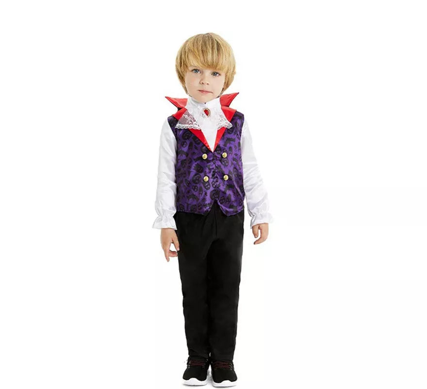 Translation missing: en.Disfraz de Vampiro clásico con capa y cuello para bebé y niño