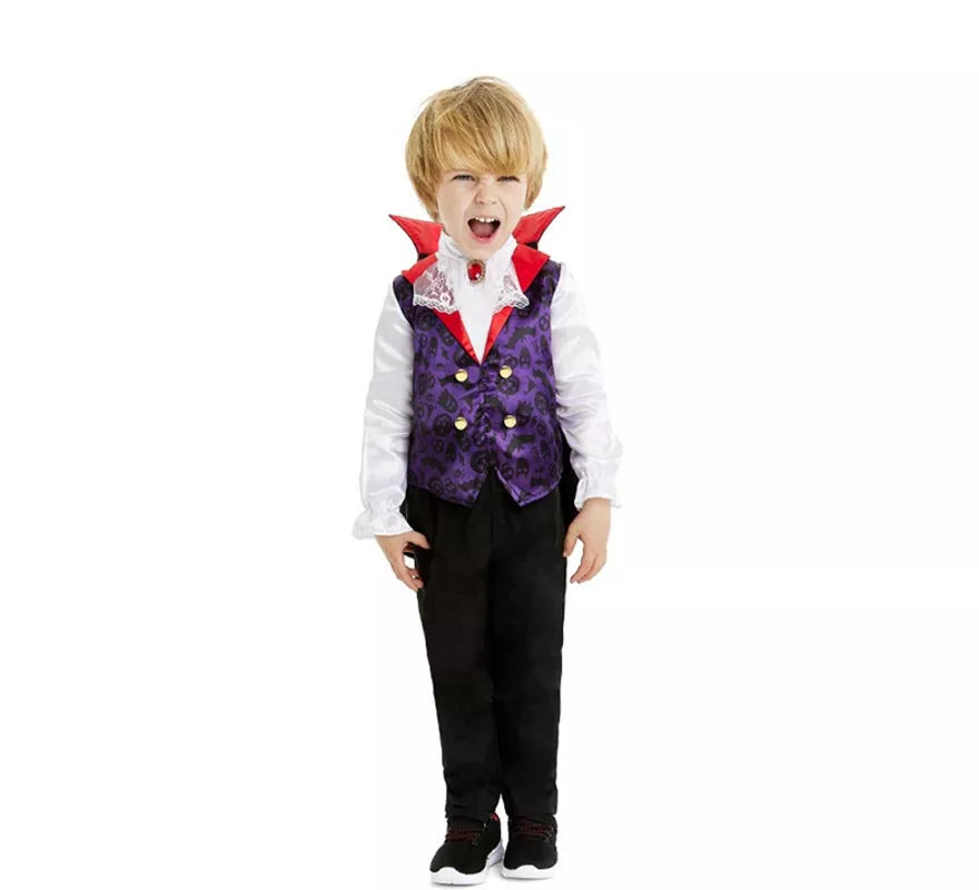 Translation missing: en.Disfraz de Vampiro clásico con capa y cuello para bebé y niño