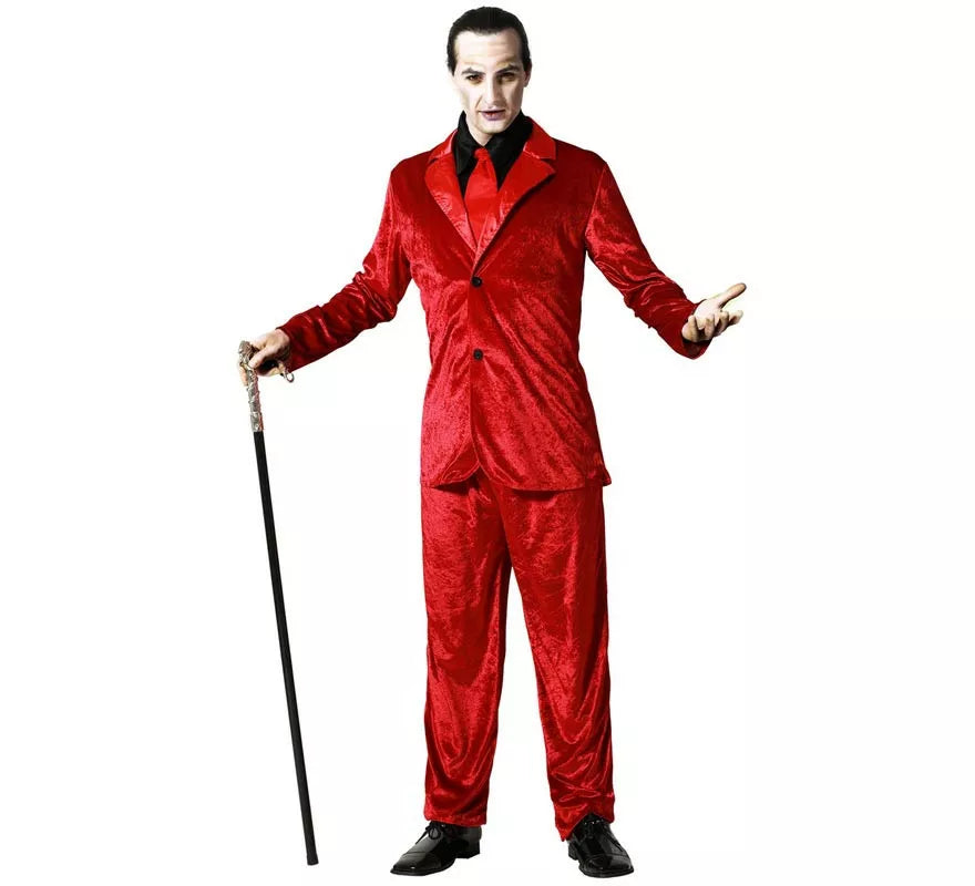 Disfraz de Vampiro Elegante Rojo para hombre
