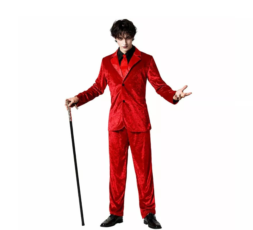 Translation missing: en.Disfraz de Vampiro Elegante Rojo para hombre
