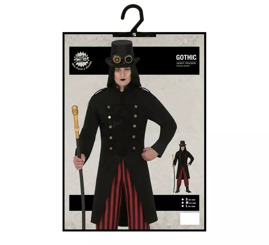 Disfraz de Vampiro Gótico Steampunk para hombre