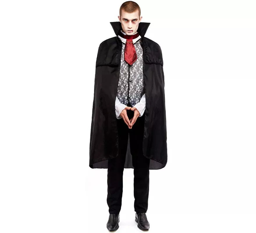 Translation missing: en.Disfraz de Vampiro Negro para hombre