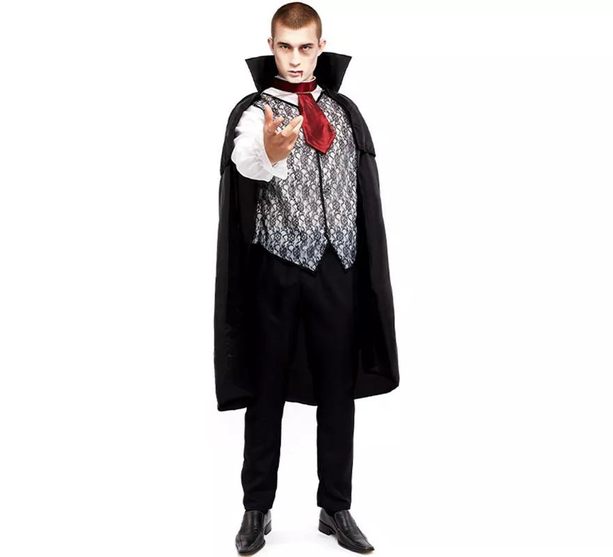 Disfraz de Vampiro Negro para hombre