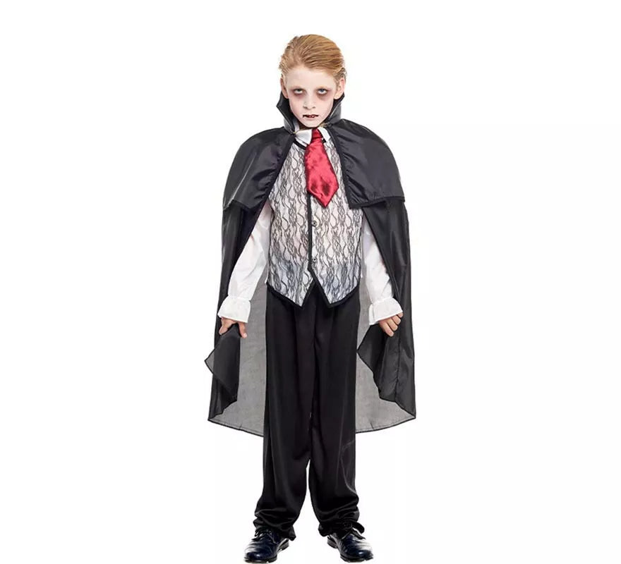 Translation missing: en.Disfraz de Vampiro Negro para niño
