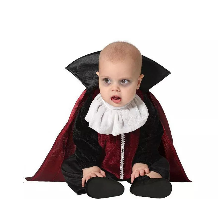 Translation missing: en.Disfraz de Vampiro negro y rojo para bebé y niños