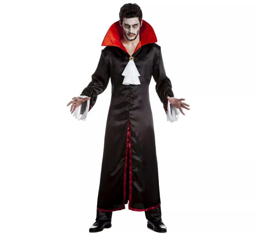 Translation missing: en.Disfraz de Vampiro negro y rojo para hombre