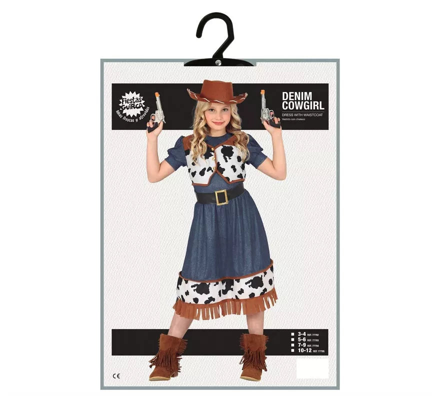 Translation missing: en.Disfraz de Vaquera con vestido estampado para niña
