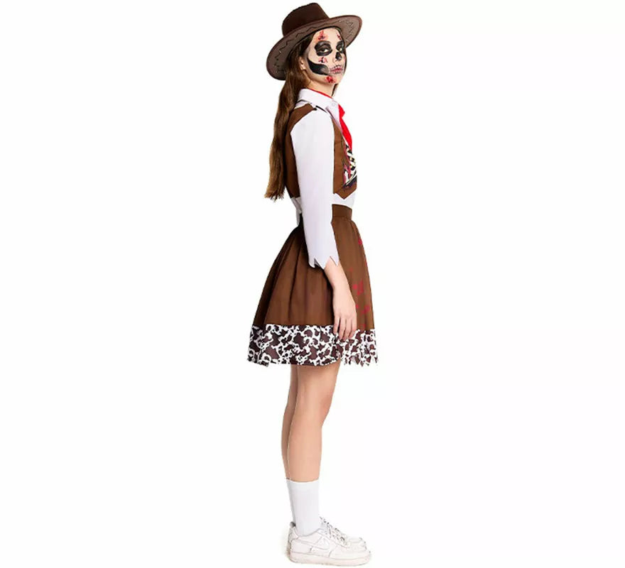Disfraz de Vaquera Zombie para mujer