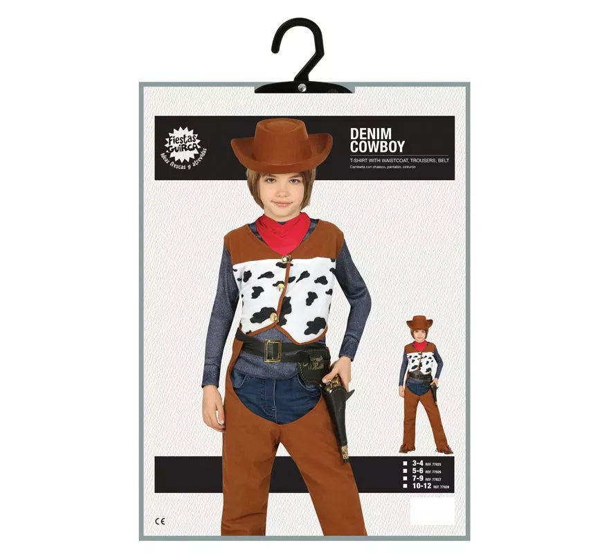 Translation missing: en.Disfraz de Vaquero Clásico con chaleco para niño