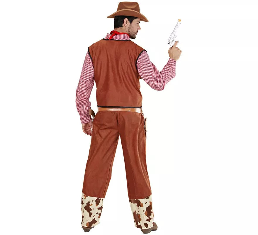 Disfraz de Vaquero Cuadros para hombre