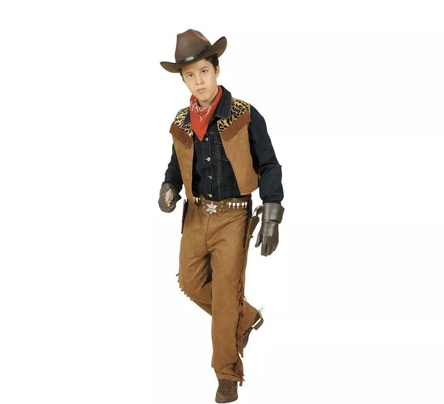 Disfraz de Vaquero o Indio 2 en 1 para niño y adolescentes