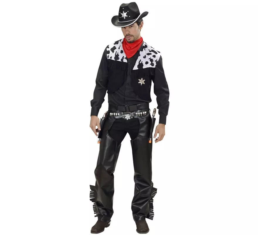 Disfraz de Vaquero Rodeo negro para hombre