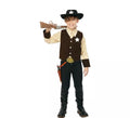 Disfraz de Vaquero Sheriff marrón para niño