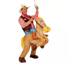 Inflatable Cowboy on Horse Costume for Adults