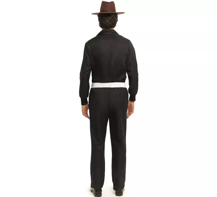 Disfraz de Vaquero Viejo Oeste blanco y negro para hombre