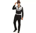 Disfraz de Vaquero Viejo Oeste blanco y negro para hombre