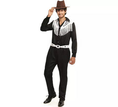 Black and white Old West Cowboy costume for men