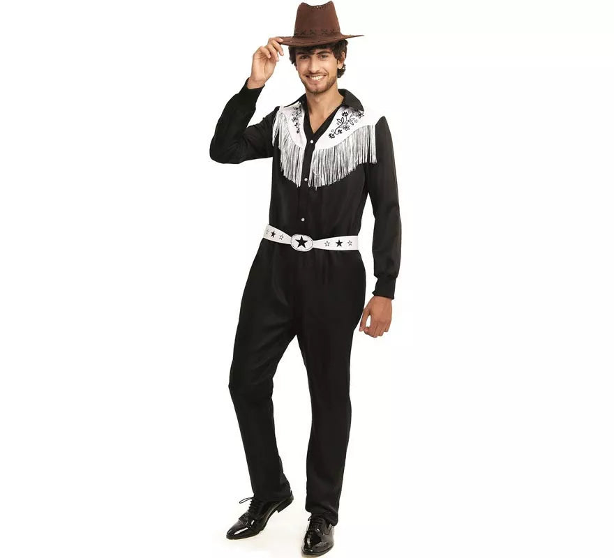 Translation missing: en.Disfraz de Vaquero Viejo Oeste blanco y negro para hombre