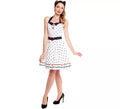 Disfraz de Vestido Blanco con Lunares Años 50 para mujer