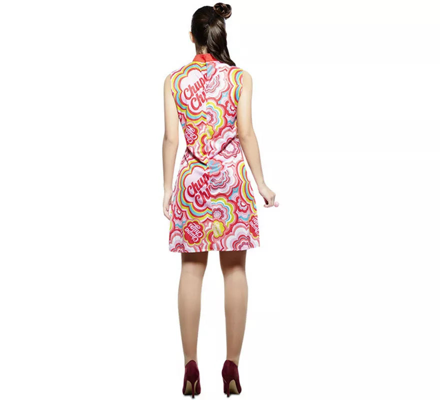 Disfraz de Vestido Chupa Chups Chica de los años 60 para mujer
