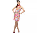 Disfraz de Vestido Chupa Chups Chica de los años 60 para mujer