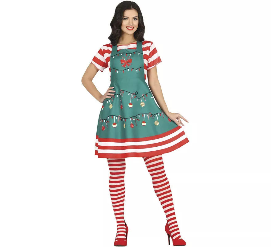 Translation missing: en.Disfraz de Vestido de Navidad con adornos para mujer
